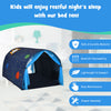 Kids Bed Tunnel Tent Portable Pop Up Playhouse with Double Mesh Curtain and Bag
