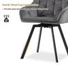 2 Swivel Velvet Dining Chairs Rotatable Metal Legs Kitchen Chairs CLIPOP Modern