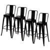 Industrial Bar Stools Table Set Vintage Tall Chair Metal Breakfast Dining Set UK