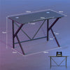120cm Gaming Desk Computer Studio Desk Black Writing Table Printer Monitor Shelf