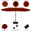 4.6M Patio Double-Sided Umbrella Parasol Outdoor Extra Large Crank Sunshade