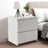 Modern White Bedside Table Cabinet Chest of Drawers Nightstand With 2 Drawers UK