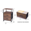 1/2/3/4/5 Drawers Fabric Chest of Drawers Cabinet Storage Unit Bedside Table UK