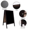 Large Heavy Duty Wood Chalkboard A Frame Board Sandwich Pavement Sign Waterproof