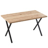 Modern Wood Dining Table Kitchen Dining RoomTable with X/U Shaped Metal Legs