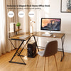 L-Shaped Corner Computer Desk PC Table Workstation W/ Monitor Stand & Host Tray