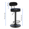 1/2x Bar Stool Kitchen Swivel Gas Lift Barstool Adjustable Height Breakfast Pub