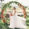 Jumbo White Circle Metal Wreath Backdrop Stand Wedding Backdrop Party Stage Kit