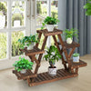 Anti-mould Wood Flower Rack Plant Stand Home Corner Bonsai Display Shelf Garden