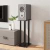 Speaker Stands 2 pcs Black Tempered Glass 4 Pillars Design base is sturdy