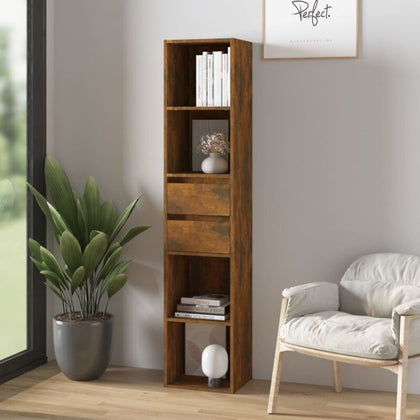 Rustic Tall Cabinet Shelf Bookcase Book Storage Free Standing Shelves Bookshelf