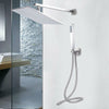 Bathroom Square Shower Mixer Tap Kit Stainless Steel LED Rain Shower Sprayer UK