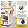 Rolling kitchen Island Mobile Serving Trolley Cart w/ Drawer and Towel Rack