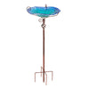 Heavy Duty Pedestal Bird Bath Outdoor Garden Yard Bird Feeder Metal Stake Stand