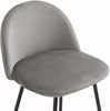 2X Modern Breakfast Bar Stools Velvet Padded Seat Metal Legs Kitchen Pub