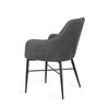 Set of 2 Faux Leather/Suede Dining Chairs Metal Legs Reception Restaurant Chair