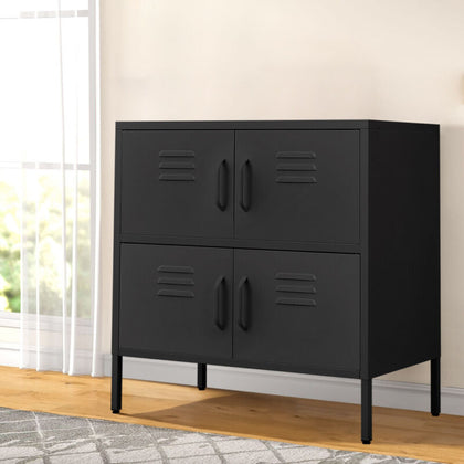 4 Doors 4 Shelves Vertical Metal Filing Cabinet Furniture Office Storage Unit