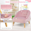 Kids Sofa Set and Ottoman Toddler Velvet Single Sofa Chair with Matching Stool