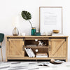 Modern TV Cabinet for 60-Inch TV Wooden Media Storage Shelves Organizer Stand