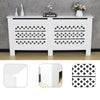 Modern Radiator Cover Wall Cabinet MDF Wood Grill Shelf White Rhombic Bars XL