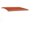 Manual Retractable Awning 400x350 Orange and Brown K2K6