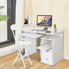 Computer Desk Home Office Workstation with 2 Drawers & Storage Compartments