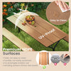 8-Person Patio Picnic Table Bench Set Garden Dining Metal Frame w/ Umbrella Hole