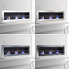 Bio Ethanol Fireplace Real Fire Frame 2/3 Burner Wall/Insert w Protective Glass