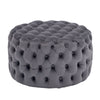 Extra Large 70cm Chesterfield Coffee Table Deep Button Pouffe Footstool Velvet