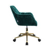 Home Office Swivel Chair Crushed Velvet Padded Armchair Chrome Leg Adjustable