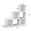 Wooden 6 Cube Bookcase Shelving Unit White Display Storage Shelf Home Office