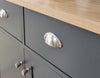 LANCASTER COMPACT SIDEBOARD CUPBOARD CABINET STORAGE UNIT DRAWERS SLATE BLUE
