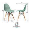 Set of 2 DSW Dining Chair Shell PP Lounge Side Chair Modern Leisure Chair Home