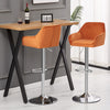 2x Bar Stools Breakfast Comfortable Swivel Gas Lift Kitchen Stool Velvet Chairs