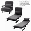 Single Folding Sofa Bed Couch Chair Seat Armchair Recliner Sleeper with Pillow