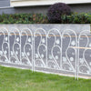 5PCS White Garden Fencing Panel Vegetable Flower Lawn Picket Borders Pet Barrier