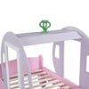 Kids Wooden Princess Carriage Pink Bed 3ft Single Mid Sleeper for Girls