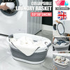 24L Silicone Folding Laundry Basket Space Saving Washing Pop Up Bin Collapsible