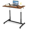 Mobile Standing Desk Height Adjustable Computer Desk w/Rolling Casters & Crank