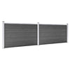 Fence Panel Set WPC 353x105 Black O9W6