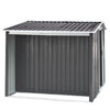 6ft*8ft Sliding Doors Apex Garden Lawn Tool Shed Firewood Organizer Steel House