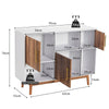 Storage Cabinet Wooden Storage Cupboard Modern Floor Standing Buffet Sideboard