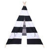 New 165x120x110cm Wigwam Kids Teepee Play Tent Playhouse Child Gift Black Stripe