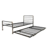 2 in 1 3FT Single Steel Day Bed Guest Trundle Bed Bed Frame Solid Metal Sofa Bed