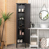 5-Tier Bathroom High Cabinet Freestanding Storage Cabinet Organizer 2 Shelves