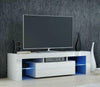WHITE/BLACK HIGH GLOSS TV DVD CABINET STORAGE FURNITURE UNIT STAND