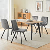 2x Velvet Dining Chairs Dining Room Chairs Grey Seat Metal Legs Home Furniture