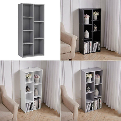5 7 Cubes Bookcase Display Shelving Storage Unit Wood Stand Shelves Home Office