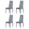 2/4/6 Dining Chairs Side Chairs High Back Velvet/Faux Leather Padded Seat Home