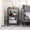 3-Tier End Table Sofa Side Table with Storage Shelf for Living Room Nightstand